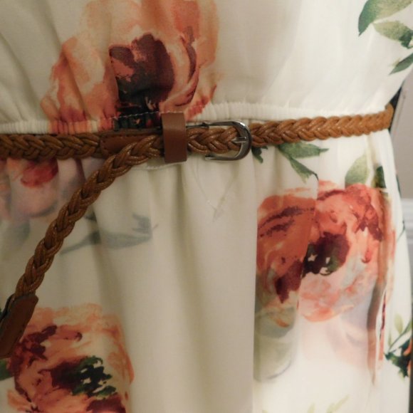 Cream Floral Dress - Size XL - Brand New - Picture 6 of 9
